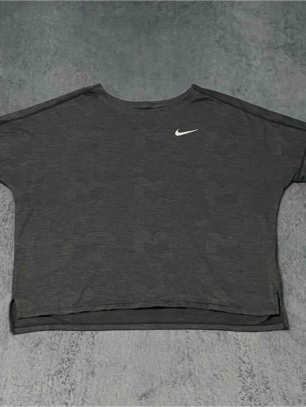 Nike Shirt Dri-Fit Womens XL Dark Gray Medalist Running Short Sleeve Athletic